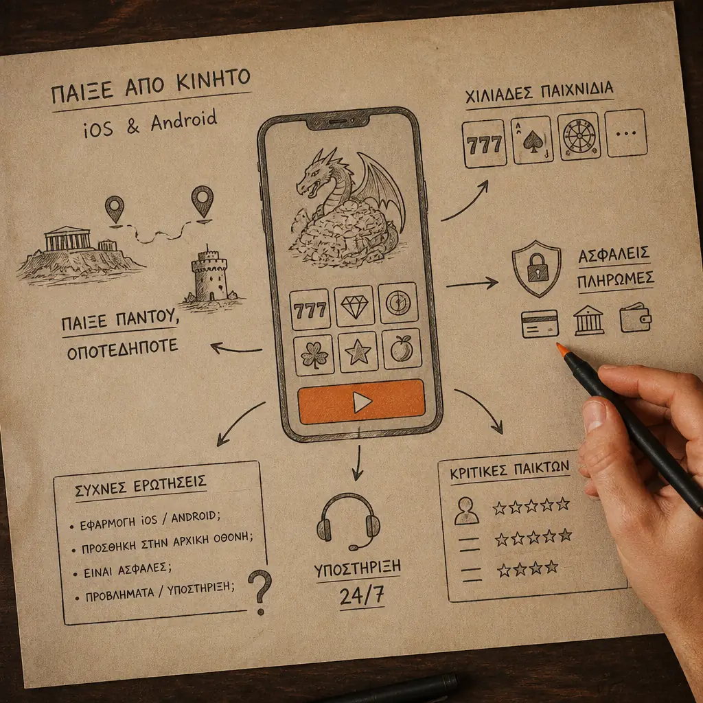 Dragonia App: Παίξε από Κινητό σε iOS & Android visual guide for Dragonia Casino